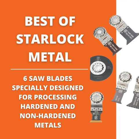 Best Of ECut Starlock Metal Saw Blade Set 6 Piece Kit For Precision Cuts In Hardened And Non Hardened Metals Compatible