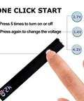 Cordless USB C Soldering Pen Cart for Electronics Repair with LED Screen, black design showing button and LCD controls