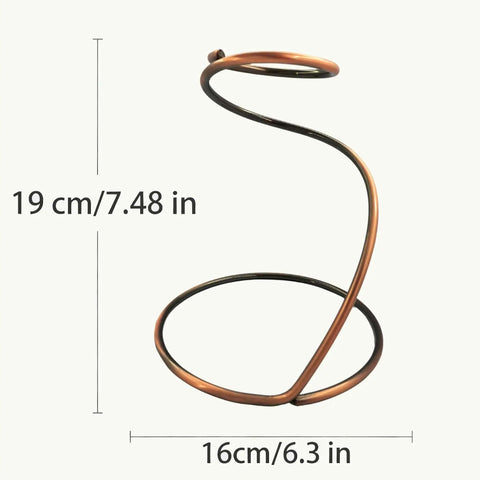 Spiral stand from Go To Pour Over Coffee Maker Set With 20oz Borosilicate Glass Carafe Bamboo Base And Spiral Stand V Shaped Dripper 100 Paper Filters Plastic Free Manual Brewer For Home And On The Go Brewing