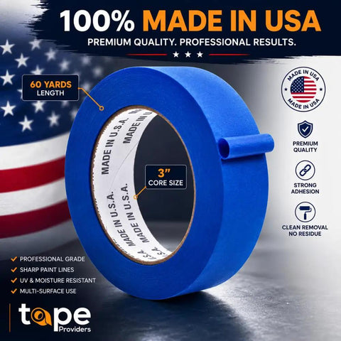 Blue Painter's Tape 2 Inch by 60 Yards Six Pack High-Performance Masking Tape for Sharp Edge Painting and Wall Prep
