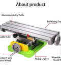 6350 Size Mini Multifunction Milling Work Table For Bench Drill Press With Adjustable X Y Cross Table and Aluminum Dovetail Slots