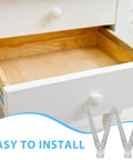 Open wooden drawer showing installed Two Pack Heavy Duty Drawer Sliders Replacement Rails, 14 Inch Cold Rolled Steel with smooth operation.