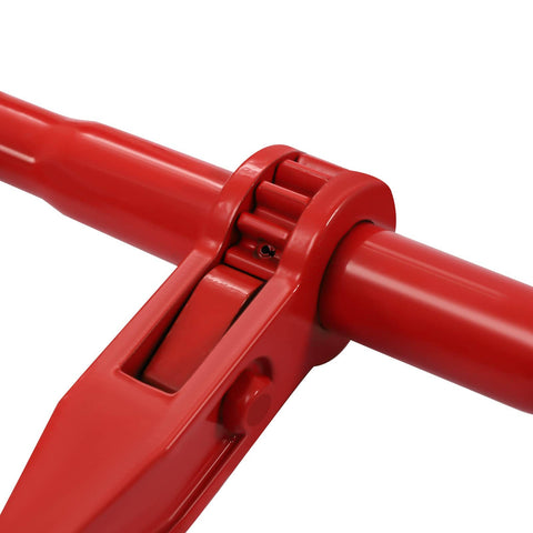 Close-up of a Heavy Duty Ratchet Chain Binder Set Three Eighths To One Half Inch With G70 Hooks showing the ratchet mechanism.