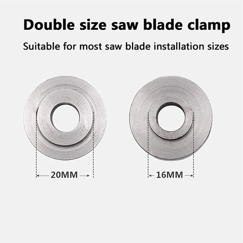 Badass Compact Mini Table Saw With Adjustable Speed Control And Precision Angle Guide For Diy Woodworkers Crafting hardwood aluminum plastic models at workbench or job site. Double size saw blade clamps with 20MM and 16MM openings.
