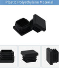 12 Pack 1 Inch 1x1 Square Tube End Caps Plastic Plugs For Square Tubing Black Durable Fitting Ideal For Fence Posts