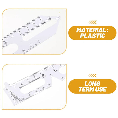 Two Pack PD Measurement Tool For Eyes, Lightweight Pupillary Distance Meter, Portable Pupillometer Ruler For Eyeglasses, Accurate Pupillary Distance Reading In 6.88 By 1.37 Inches, plastic ruler set