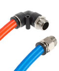 Check Out This Epic 6pc Set Of 3/8 Inch Pneumatic Air Hose Quick Release Fittings Featuring Straight And Elbow Connectors For Easy Push To Install Plus Repair Tasks Done Real Fast Without Leaks; 3/8 inch elbow fitting on air hose