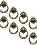 Antique Bronze Cabinet Pull Handles 8 Pack Decorative Mini Knobs for Kitchen Wardrobe and Furniture Drawers With Single Hole Design