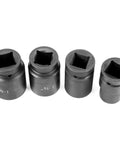 Set of four CRV sockets from the Beast Heavy Duty Torque Multiplier Lug Nut Wrench Set With CRV Sockets 4 Socket Kit Labor Saving Tool