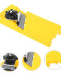 Heavy Duty Abs Edge Trimming Jig For Woodworking Shop Real Deal Hand Planer And Chamfer Attachment with black knob and sharp edge.