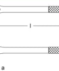 Technical drawing of a Non-Sparking Aluminum Bronze Socket Ratchet Wrench, Three-Eighth Inch Drive, side and top view.