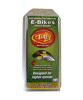 Packaging of E Bike Tire Liner For Flat Prevention No More Flats Fits 26 24 20 By 1.75 To 2.35 Inch Tires Brown Two Ply Rubber Shield