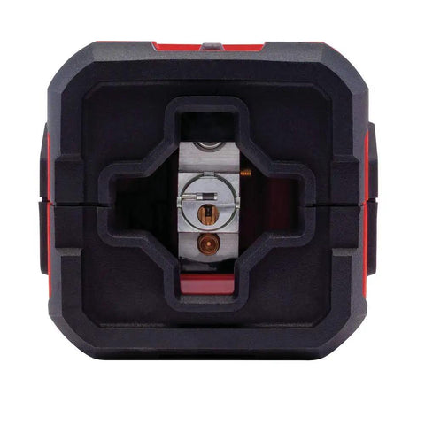 Front view of Green Laser Level Tool with Cross Line Projection for Vertical and Horizontal Lines 55 Feet Visibility Locking Pendulum