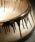 Close-up of USZWBY European Style Golden Vessel Vanity Sink Above Counter Basin showing elegant design and ceramic finish.