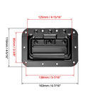 Large Recessed Spring Loaded Steel Handle Set 4 Pack For Flush Mount Cabinets Flight Cases And Racks 16 Gauge Steel Body