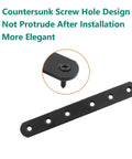 4 Pack Flat Mending Plate For Wood Ulifestar Black Iron Flat Straight Brace Brackets Metal Repair Fixing Wood Brace Joining Plates with screws