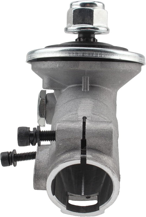 Front view of Beefy Bevel Gear Head Replacement For Husqvarna And Jonsered Trimmers 530096295 Gearhead showing detail fittings.