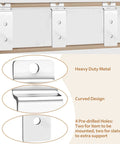 Slatwall Metal Plate Mount Backplate Adapter 10 Pack for Heavy Duty Slatwall Displays with Three Pre Drilled Holes, steel, silver finish