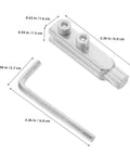 Premium 2PC Broken Valve Thread Extractor Kit, 6.0 cm steel remover and L-key, for damaged faucet valve repair