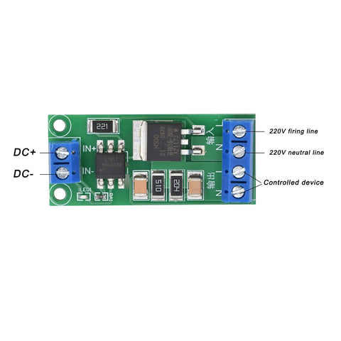 Three Point Three Volt To Twenty Four Volt SCR Module With Optocoupler Isolation High Power Signal Converter Front View