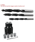 15 Degree Angled Pocket Hole Locator Kit For Woodworking, Pro Grade Drill Guide Sleeve Set 6mm 8mm 10mm, Easy Pocket Hole Puncher For Precise Drilling And Quick Setup, with 3 carbon steel drill bits and aluminum guide