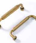 Antique Brass Zinc Alloy Cabinet Pulls 3 Inch Hole Center 76mm Solid Drawer Handles Vintage Retro Dresser Hardware for Bedroom and Kitchen