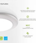Slick 12 Pack Led Disk Lights 6 Inch Flush Mount Ceiling Fixtures With 5Cct Adjustable Color Tuning and CRI90 Plus showing low-profile design.