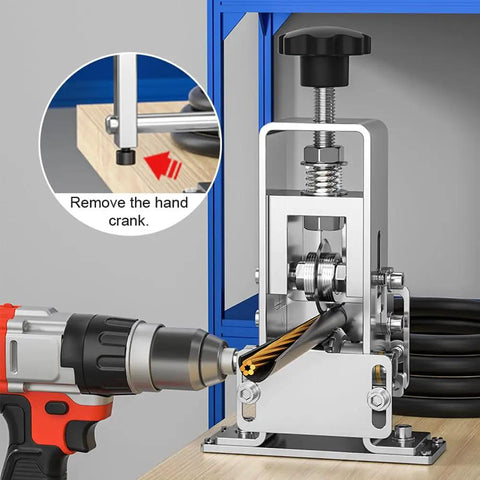 Portable Wire Stripper Tool For Home Use 1 To 25mm Cable Manual Stripping Machine With Hand Crank, drill attached