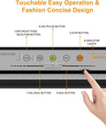 Touch screen interface of Heavy Duty Auto Vacuum Food Sealer Machine With 80Kpa Strong Suction and One Touch Operation.