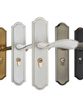 Built Solid Yellow Bronze Zinc Alloy Interior Door Lock With Heavy Duty Slide Latch European Style House Gate Handle For Room Privacy And No Fuss Home Upgrade Project in various finishes.