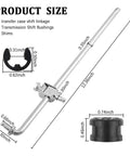 Beefed Up Replacement Shift Linkage Bushing Kit For Dodge Ram Trucks 2002 2005 1500 2500 3500 With E Type Clips And Protection Ring Bushings OEM 68078974AA For Easy Install And Smooth Shifts. metal shift linkage, 12.36-inch rod, black bushing