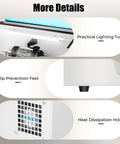 Detailed view of Powerful 500W Desktop Jewelry Buffing Machine With Dust Collector Adjustable Speed Up To 10000 RPM features.