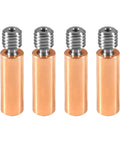 All Metal Bimetal Heatbreak Copper Titanium TC4 Throat for Creality CR 10 Hotend High Temperature Up To 420C for 1.75mm Filament 4 Pack
