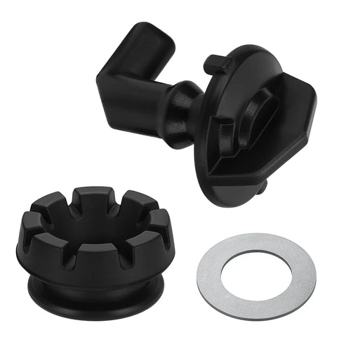 Beefed Up Hood Latch Toggles With Grommets And Washers Kit for Polaris RZR UTV models, featuring latch, grommet, and washer
