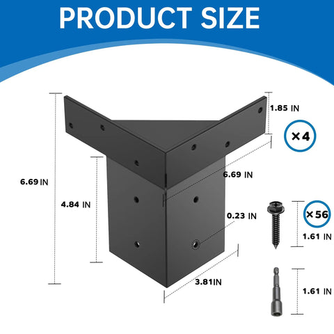 Heavy-Duty 4x4 Deer Stand Brackets for Secure Platform Supports with Powder Coated Finish Ideal for Hunting Blinds Shooting Shacks Observation Decks and Tree Houses