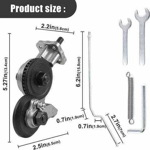 Electric Drill Plate Cutter Attachment For DIY Metalwork Steel Sheet Nibbler Shears Precision Plate Cutting Tool dimensions