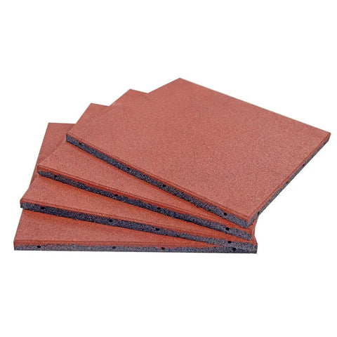Interlocked Outdoor Rubber Tiles 20x20 Inch 1 Inch Thick For Playground And Backyard Gym Flooring Non Slip Water Permeable Pack Of 4