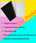 Stainless steel sheet, 2 pieces, 8x12 in, 1/16 in thick, 304 grade, polished surface with double-sided protective film