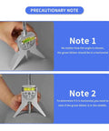 Pipe center finder with 4in Y‑type base and adjustable dial bubble protractor; metal tool, front and side views
