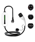 Portable 16A Electric Vehicle Charger With Fast Evse Charging Cable For Home And Travel, featuring Type2 plug and adjustable power settings.