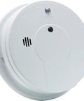 Hardwired Smoke Alarm With 9V Battery Backup, Interconnect Capable Smoke Detector With Test Reset Button, 85 Decibel Alarm And Red LED, Ionization Sensor Plus Electrochemical CO Sensor, 120V Powered, Easy Install, White, rear view