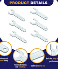 Top Shelf Stainless Steel Pneumatic Die Grinder Wrench Set For Ingersoll Rand 301 302 307 308 5102 M2 Air Tools, six chrome spanners.