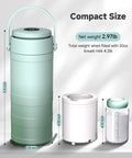 Portable Breast Milk Cooler With Smart Temp Gauge And 20 Oz Leak Proof Travel Bag For Moms And Dads, showcasing compact design and dimensions.