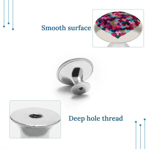 Top Shelf Heart Shaped Crystal Glass Drawer Knobs And Cabinet Pulls with smooth glass surface and deep hole thread for easy installation.