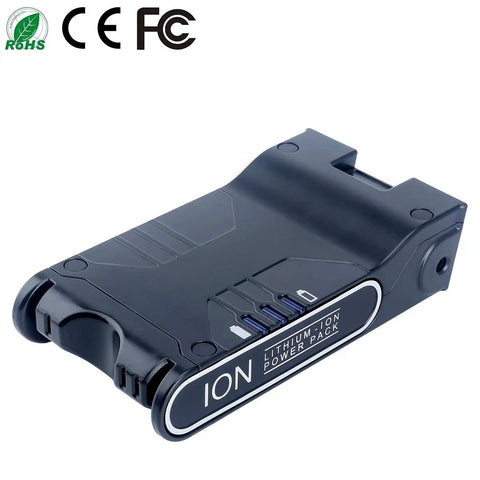 Black M12 And M18 Lithium Ion Battery Charger Replacement For Milwaukee 12V-18V Quick Charge 3A Output, side angle view