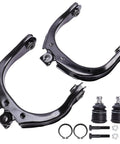 Bolt On Front Upper Control Arms With Ball Joints For Trailblazer Envoy SUVs 2002 To 2009 Upgrade Kit Includes Driver And Passenger Side Arms Plus Two Front Upper Ball Joints. Black steel front upper control arms and ball joints kit