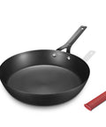 Preseasoned Carbon Steel Frying Pan 10 Inch Skillet With Removable Silicone Handle, Built to Last, Indoor Outdoor Ready, Induction and Oven Safe