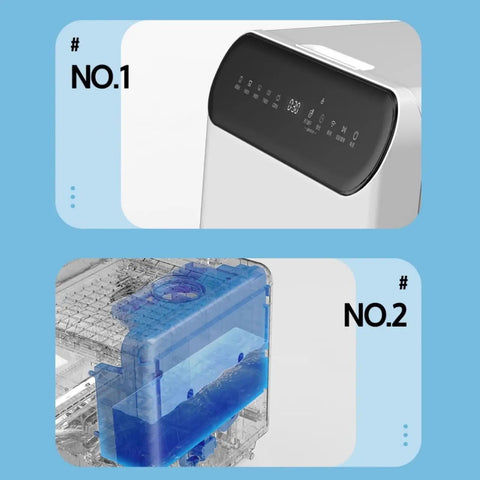 Plug And Play Countertop Dishwasher Totally Hassle Free Setup Triple Bowl Basket An Absolute Game Changer For Apartment Living And Micro Kitchens Fully Auto Compact Must Have with front panel and water reservoir.
