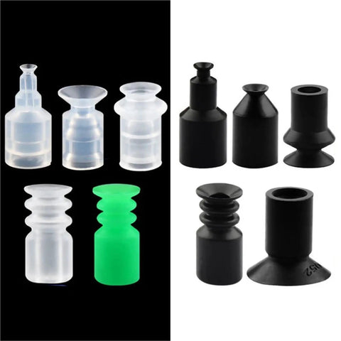 Durable Mini Pneumatic Nozzle Vacuum Suction Cup Manipulator Accessory, Film Type With Strong Grip Force For Tight Spaces And High Cycle Automation Tasks, various silicone and rubber designs.