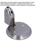 Get Your Door Locked Tight With This Sleek Push Type Door Stop Catch Made From Heavy Duty Zinc Alloy. Black Finish Fits Any Spot. Two Piece Design Holds Doors Wide Open So You Can Chill Without Nudging Walls Or Hurts Fingers And Keeps Your Space Safe. Image showing the zinc alloy door stop catch with a round base and a sleek design.